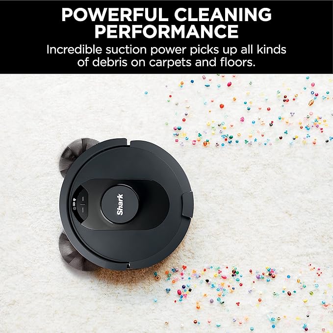 Shark R-AV2501S HEPA Self-Empty Base, Bagless, 30-Day Capacity LIDAR Navigation Perfect for Pet Hair AI Robot Vacuum, Black - Certified Refurbished