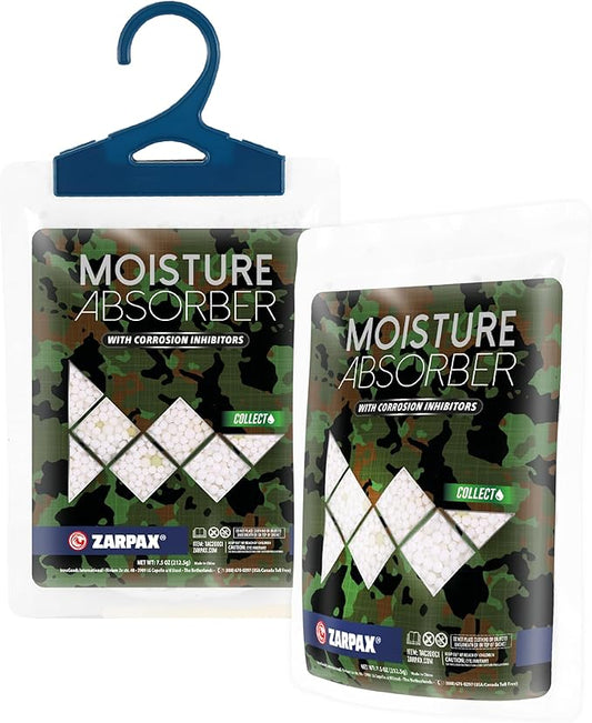 Moisture Absorbers For Gun Safe 7.5 oz/212g - Gun Safe Dehumidifier Prevents Corrosion - Protects Gun & Gear - Desiccant Dehumidifier Removes Excess Moisture - Set of 2