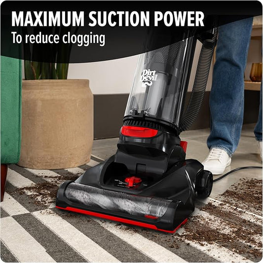 Dirt Devil Multi-Surface Total Pet+ Upright Bagless Vacuum Cleaner for Carpet and Hard Floor, with Pet Tool Kit, Powerful, Lightweight, Corded Vacuum Cleaners for Home Use