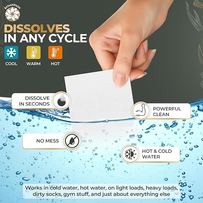 Natural Laundry Detergent & Fabric Softener Sheets | Up to 100 Loads Eco-Friendly|Fragrance-Free & Hypoallergenic | Aloe Vera & Pure Tea Tree Oil | Plant-Based, Biodegradable, Enzyme Powered,Baby-Safe