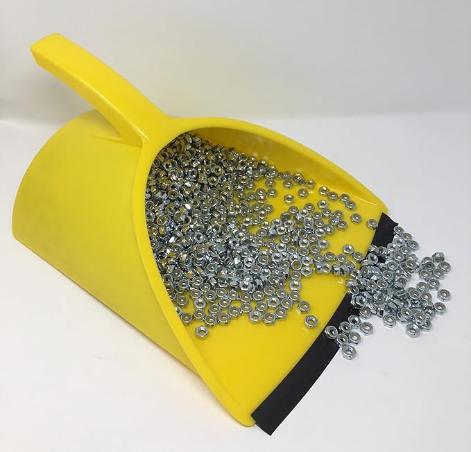 Handy Pan - Yellow - Large Capacity Heavy Duty Dust Pan | Made in USA! Great for Home, Shop, Garage,