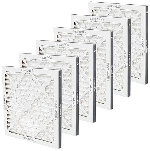 Amazon Basics 12x12x1 Air Filter 6-Pack, MERV 11 AC Furnace Filters, Dust, Pet, Allergy Control, Removes Pollen and Lint (Actual Size: 11.75" x 11.75" x 0.75")
