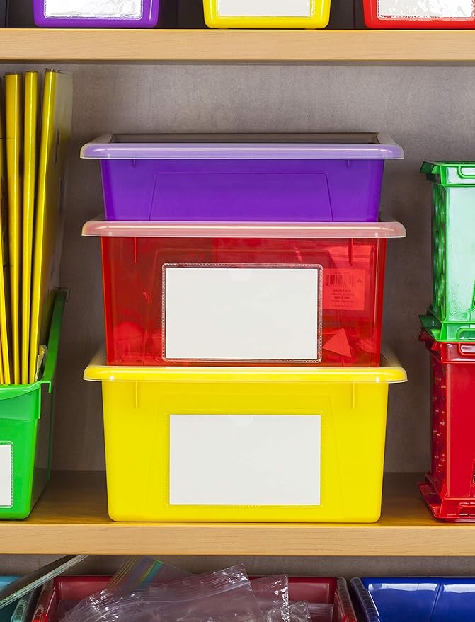 Storex(62522U05C) Letter Size Flat Storage Tray – Organizer Bin for Classroom, Office and Home, Teal, 5-Pack ,10 x 13 x 3 Inches