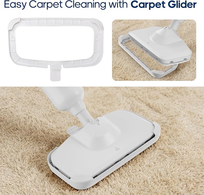 NEWBULIG Steam Mop for Hardwood/Tile/Carpet, Lightweight Steamer Cleaner for Floor Cleaning, 16.4 FT Cord and 2 Washable Pads