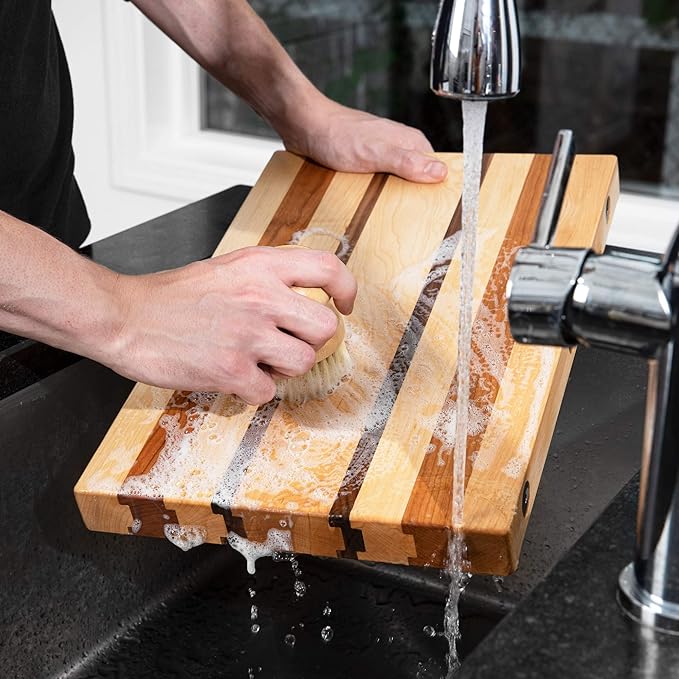 CLARK'S Cutting Board Organic Soap - Enriched with Lavender & Rosemary Oils - Cleaner for Butcher Block, Countertop and Utensils - Cleans and Restores Wood - Use Before Food Grade Mineral Oil