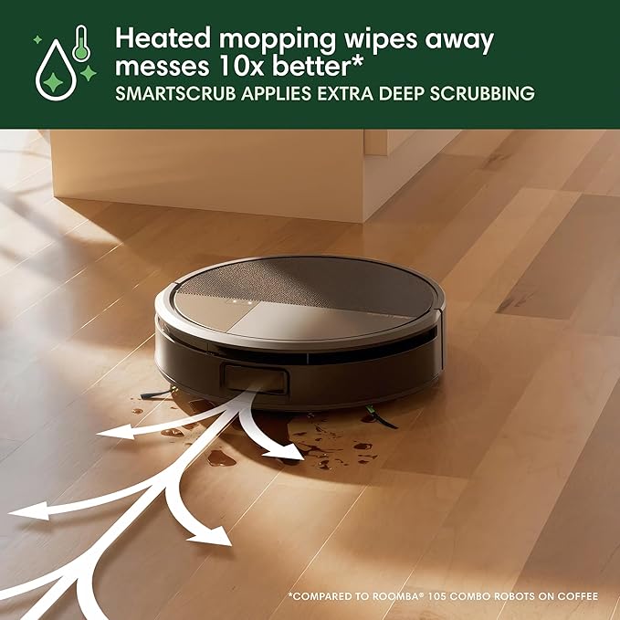 iRobot Roomba Max 705 Combo Robot Vacuum & Mop + AutoWash Dock – Extending Cleaning Roller Mop, Retractable Cover, Dual Brushes, Self-Empties, Heat-Washes & Dries, Avoids Obstacles, LiDAR
