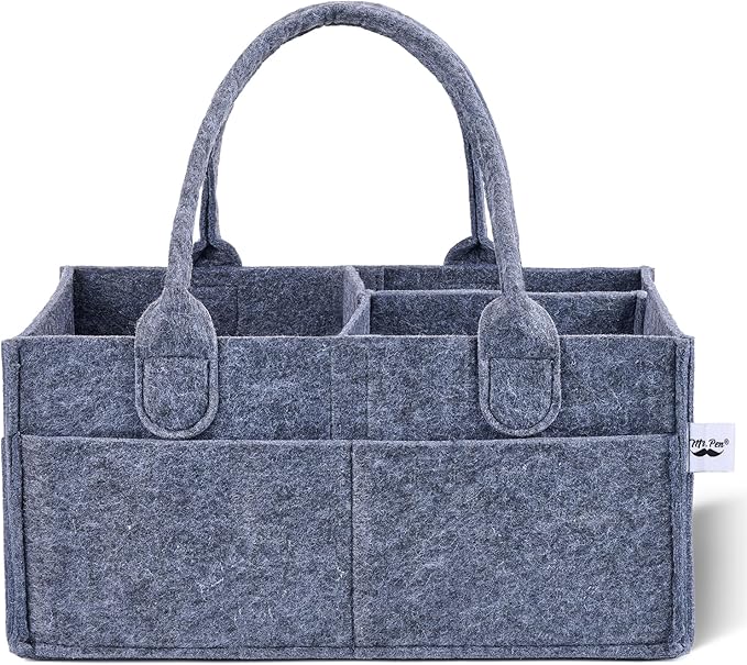 Mr. Pen- Baby Diaper Caddy Organizer, Charcoal Gray, Car Diaper Caddy, Baby Caddy Organizer, Portable Diaper Caddy, Diaper Organizer for Changing Table, Baby Organizer for Nursery