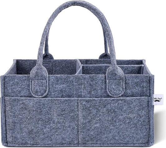Mr. Pen- Baby Diaper Caddy Organizer, Charcoal Gray, Car Diaper Caddy, Baby Caddy Organizer, Portable Diaper Caddy, Diaper Organizer for Changing Table, Baby Organizer for Nursery
