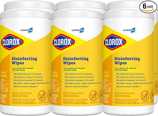 CloroxPro Clorox Disinfecting Wipes, Lemon Fresh, 75 Count (Package May Vary)