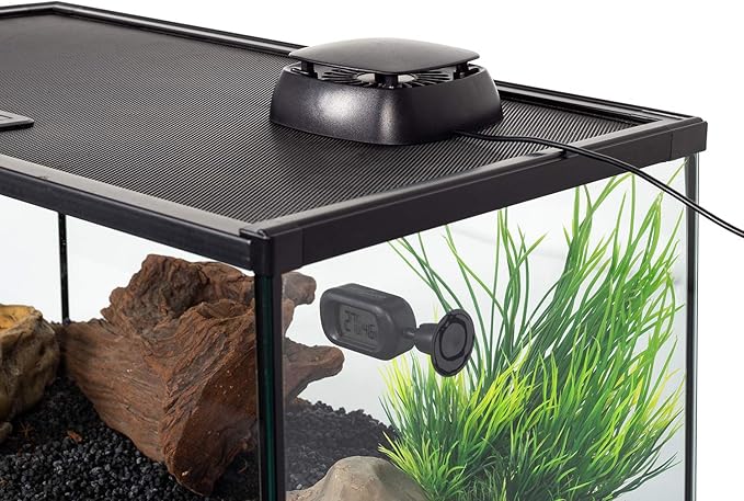 REPTI ZOO Reptile Dehumidifier Glass Terrarium Air Purifier Fan Amphibian Strong Magnetic Mounting Ventilation Fan