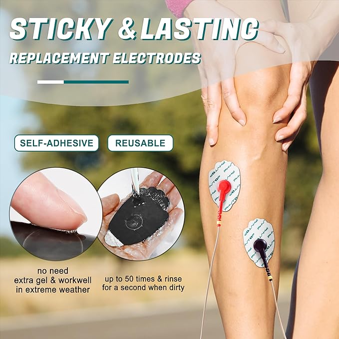 TENS Pads EMS Unit Snap Electrode 20 Pcs with Super Gel
