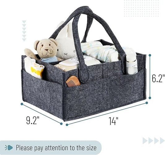 Mr. Pen- Baby Diaper Caddy Organizer, Charcoal Gray, Car Diaper Caddy, Baby Caddy Organizer, Portable Diaper Caddy, Diaper Organizer for Changing Table, Baby Organizer for Nursery