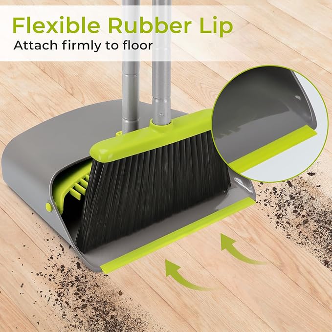 Broom and Upright Dustpan Set