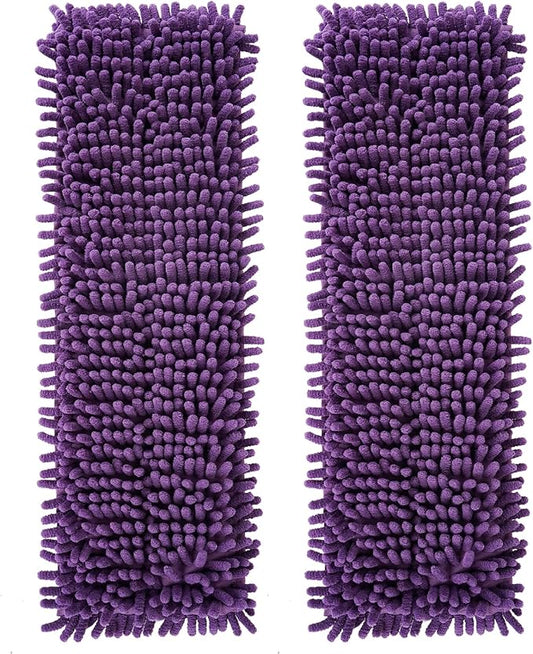 2 Pack Pet System Microfiber Sweeping Pad, Reusable Pet Replacement Mop Pad for Multi-Surface Floors, 18 Inch Washable Cleaning & Dusting Pads, Attracts & Picks Up Pet Hair
