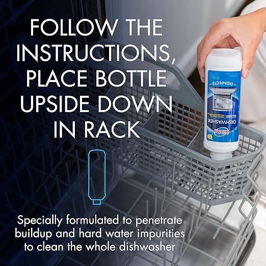 Glisten Dishwasher Magic Machine Cleaner and Disinfectant 2-Pack and Dishwasher Detergent Booster