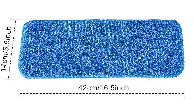 6 Pieces Microfiber Cleaning Pads Reveal Mop 16 to 18 inch Fit for Most Spray Mops and Reveal Mops Washable (16.5 x 5.5 inch)