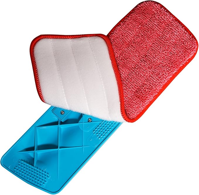 Shappy 3 Pack Reveal Mop Pads Head Replacement Spray Pads Microfiber Cleaning Pads for Wet Dry Mops Flat Replacement Heads for Floor Cleaning 16.5 x 5.5 Inch