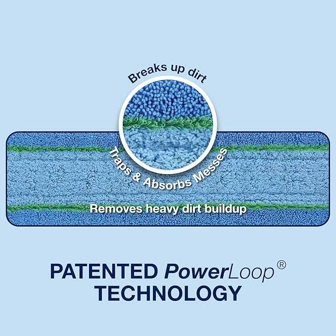 Bona Mop Microfiber Deep Cleaning Pad for Hardwood & Hard Surface Floors - 1-Pack - For Use With Bona Mops - Dual Zone Cleaning