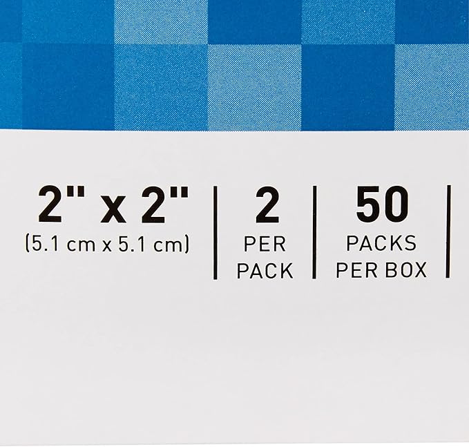 McKesson Non-Woven Sponges, Sterile, 4-Ply, Polyester/Rayon, 2 in x 2 in, 2 per Pack, 1500 Packs, 3000 Total