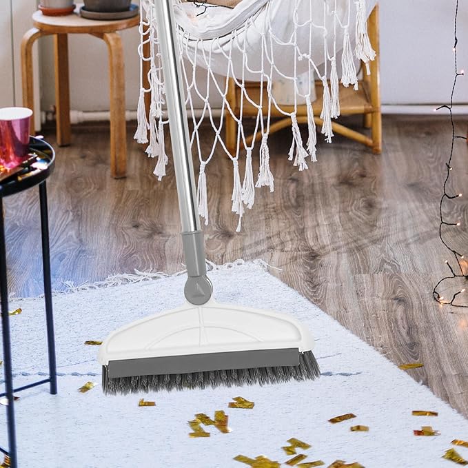 Floor Scrub Brush with Long Handle 126cm Hard Bristles Multi-use Shower and Bathroom Tile Grout Cleaning Brush for Home and Kitchen Floors