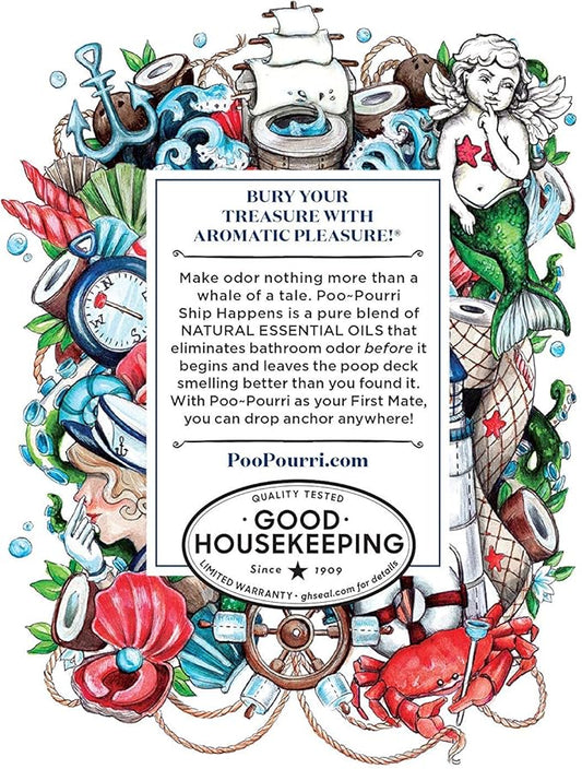 Poo-Pourri Ship Happens Before You Go Toilet Spray 1.4 Ounce Bottle, 5 Pack