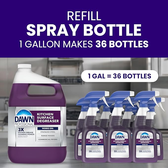 Dawn PRO Kitchen Surface Degreaser,Bulk Cleaning Spray for Oil and Grease Buildup in Commercial Kitchens,32 fl oz,(Pack of 12)