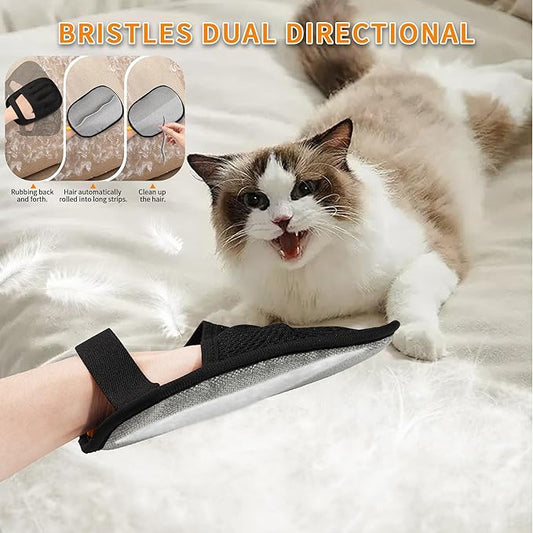 4PCS Pet Hair Removal Glove for Cats & Dogs,Upgraded Five-Finger Electrostatic Pet Hair Remover Glove, Reusable Magic Brush Pet Hair Removal Tool for Laundry, Couch, Carpet & Car Seat