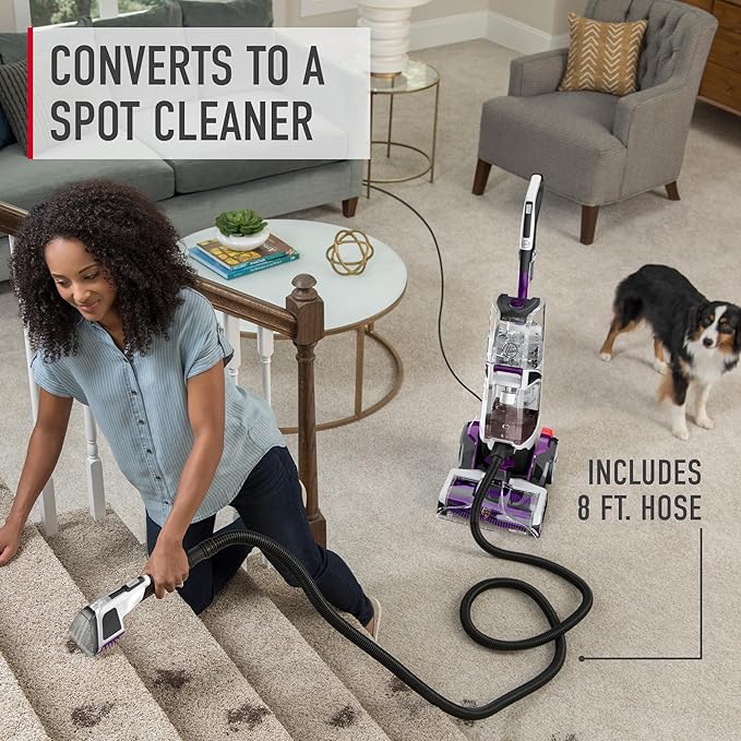 Hoover SmartWash Pet Automatic Carpet Cleaner with Spot Chaser Stain Remover Wand, FH53000PC + Hoover Oxy Deep Cleaning Carpet Shampoo, Concentrated Machine Cleaner Solution, 116 oz Formula, AH31936