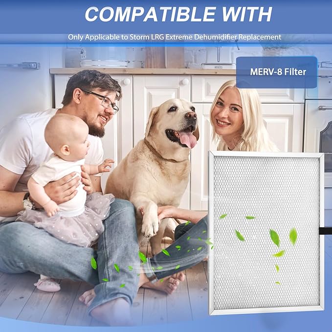 Upgraded 6 Pack MERV 8 Replacement Set Dehumidifier Filter Compatible with ALORAIR Commercial Storm LGR Extreme,Only Applicable to Storm LGR Extreme Dehumidifier, filter Size 12.2x 9.9 x 0.4