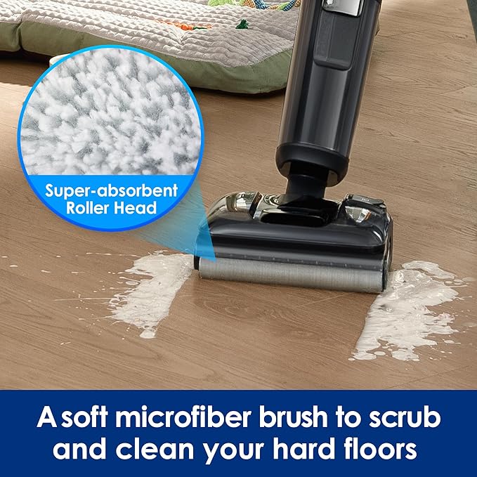 Tineco Replacement 2 Dry Filter & 2 Brush Roller for S9 Artist Pro, S9 Artist/ S7 Stretch/S6 Stretch Steam Series, S7 Artist, S7 Stretch Ultra, i5/i6 Stretch, Stretch S6, Switch i5/S6 Stretch Breeze