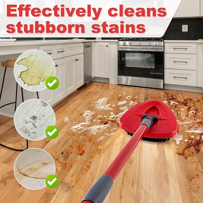 Scrubber Mop Head for Ocedar, Upgrade Scrub Brush for Ocedar, Spin Mop Scrub Brush Head for Oceda EasyWring 1-Tank, More Bristles Scrub Brush Attachment for Bathroom, Deck, Kitchen Floor Cleaning