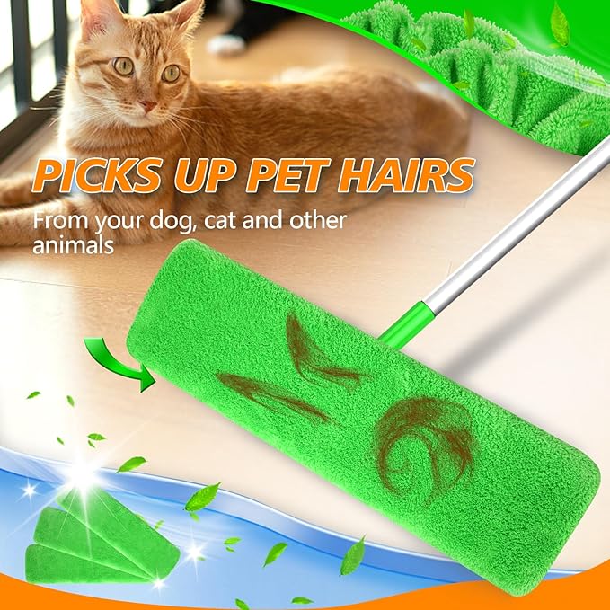 Reusable Microfiber Mop Pads for Swiffer - XL Dry Sweeping Cloths & Wet Pads Refills - Heavy Duty Mopping Cloths, 6 Pack