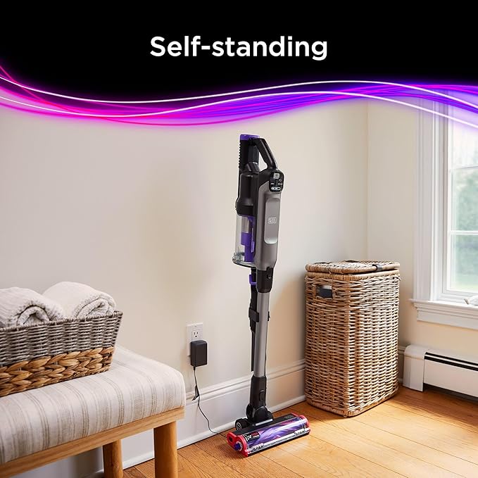 BLACK+DECKER Cordless Vacuum, Stick Vacuum Cordless for Hardwood Floor and Carpet, LED Floor Lights, Bagless, Lightweight Portable, Removable Floorhead, SUMMITSERIES (BHFEA640WG)