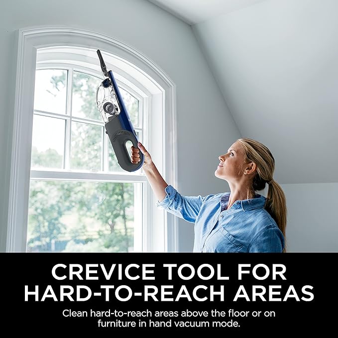 Shark CH964AMZ 2-in-1 Cordless & Handheld Vacuum Ultracyclone System, Ultra-Lightweight and Portable for Car and Home, Washable Filter, XL Dust Cup, Crevice Tool & Scrubbing Brush, Blue