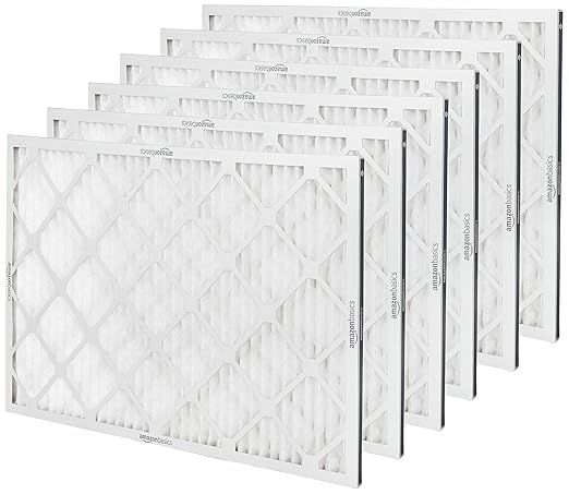 Amazon Basics 20x30x1 Air Filter 6-Pack, MERV 11 AC Furnace Filters, Removes Dust, Pet, Allergy Control, Electrostatic, Removes Lint and Pollen (Actual Size: 19.75" x 29.75" x 0.75")