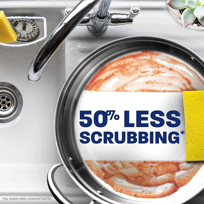 Dawn Free & Clear EZ-Squeeze Dish Soap Liquid, Dishwashing Liquid, Grease Removal, Lemon, 24.3 Fl Oz (Pack of 3)