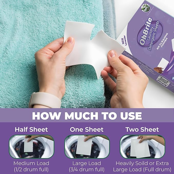 Natural Laundry Detergent Sheets - Lavender