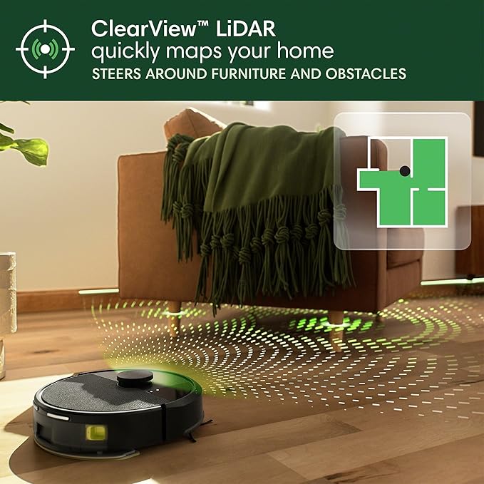 iRobot Roomba 105 Combo Robot Vacuum & Mop with AutoEmpty Dock - Self-Empties for 75 Days, Intense Power-Lifting Suction, LiDAR Navigation, Multiple Cleaning Modes, Avoids Mopping Carpet
