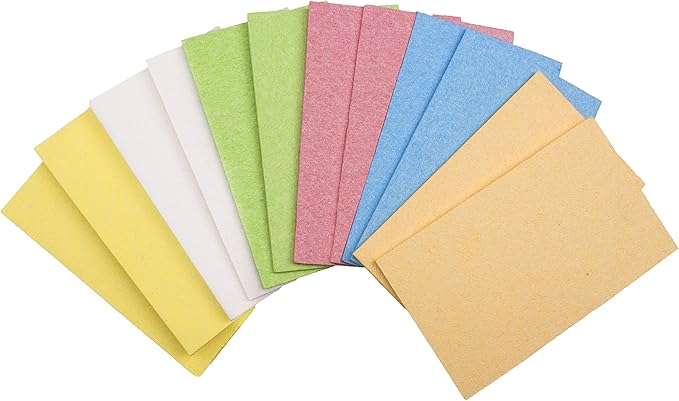 ARCLIBER Cleaning Scrub Sponge,Cellulose Non-Scratch for Kitchen,Bathroom,Cars,Colorful Compressed Sponge (18 Pack)