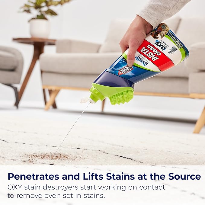 Bissell InstaClean Oxy Pet Spot and Stain Remover with Brush Head, 4 pack, 17409