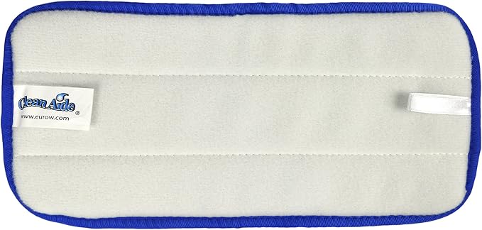 CleanAide All-Purpose Microfiber Twist Yarn Mop Pads for Dust, Dirt & Pet Hair, Hook & Loop Backing, Machine Washable & Reusable, Home & Commercial Cleaning, 10-Inch, 6-Pack, Blue