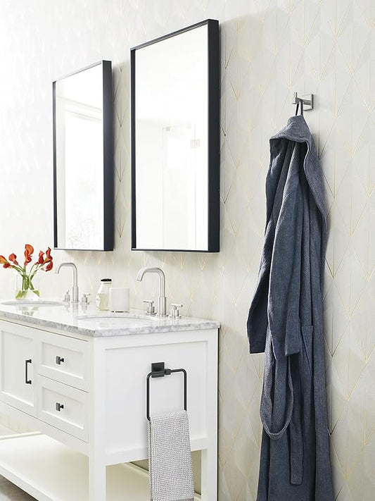Amerock BH36070PN | Polished Nickel Single Robe Hook | 1-7/8 in. (48 mm) Length Towel Holder | Appoint | Towel Hook for Bathroom | Bathroom Hardware | Bath Accessories