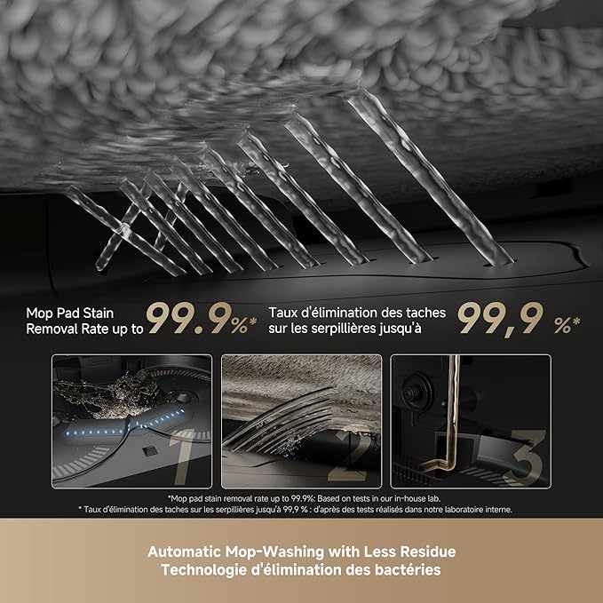 DREAME X50 Ultra Complete Robot Vacuum and Mop with Auto-Empty and Mop Self-Cleaning, 20,000Pa Suction, Obstacle Avoidance and 360° Navigation, Corner to Edge Deep Cleaning, Detangling Brush (Black)