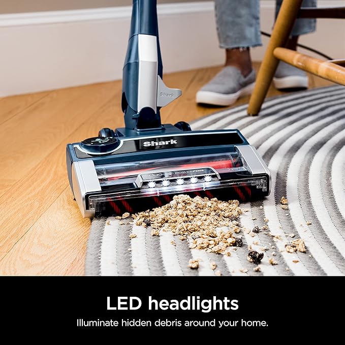 Shark HZ3002 Stratos Ultralight Corded Stick Vacuum with DuoClean PowerFins HairPro, Self-Cleaning Brushroll, & Odor Neutralizer Technology, Navy