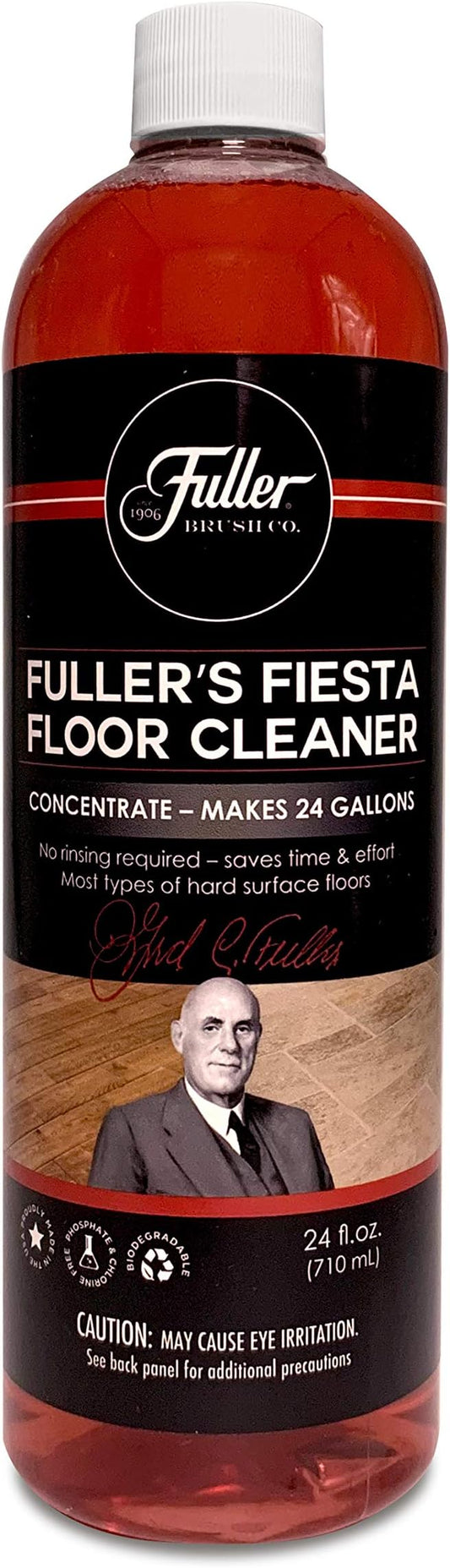 Fuller Brush Fiesta Floor Cleaner Liquid Concentrate - Multi-Surface & Industrial Cleaning For Hardwood, Laminate, Linoleum, Tile & Ceramic Floors, 24 Fl. Oz. Bottle