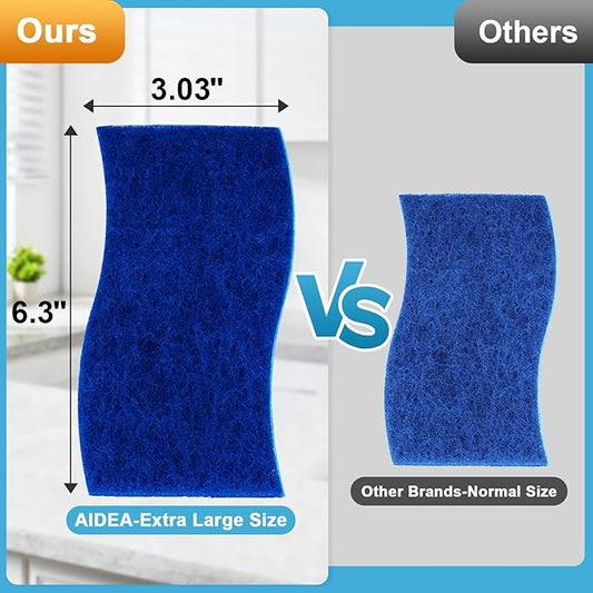 AIDEA XL Scrub Sponges Non-Scratch 24Count, Extra Large Sponges Kitchen, Sponge for Dishes, Cleans Fast Without Scratching Safe for Non-Stick Cookware, Cleaning Power for Kitchen, House