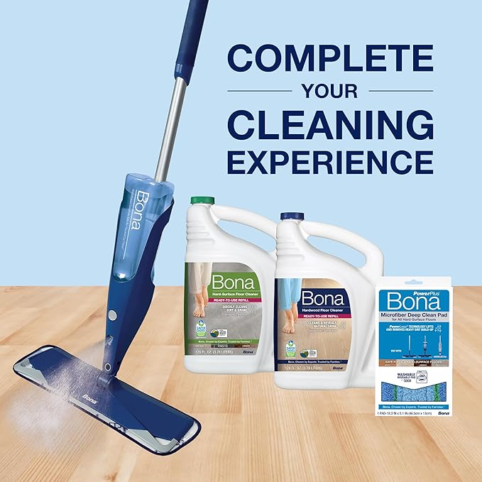 Bona Mop Microfiber Deep Cleaning Pad for Hardwood & Hard Surface Floors - 1-Pack - For Use With Bona Mops - Dual Zone Cleaning