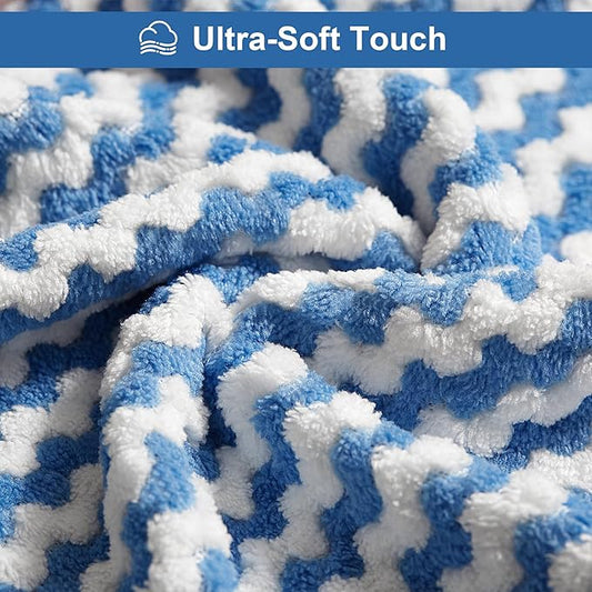 JOYMOOP Microfiber Cleaning Cloth, Mixed Color Towels with Edging, Large Size 6 Pack (11.8" x 15.7"), Absorbent Streak Free Lint Free Rags for Cleaning, Reusable and Washable Towels