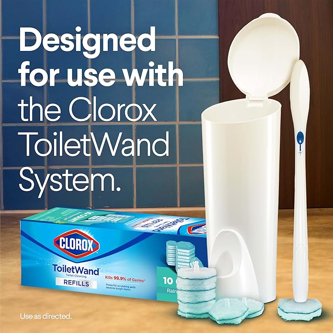 Clorox ToiletWand Toilet Cleaner Refills, Toilet brush, Rainforest Rush, 20 Count