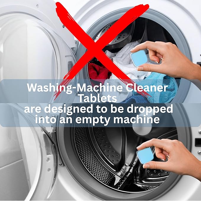 Professional Washing Machine Cleaner Tablets – Deep Clean Formula, Removes Limescale & Odors – 60 Tablets, 2-Pack